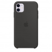 Apple Silicone Case - оригинален силиконов кейс за iPhone 11 (черен) 5