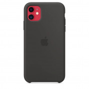 Apple Silicone Case - оригинален силиконов кейс за iPhone 11 (черен) 6