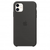 Apple Silicone Case - оригинален силиконов кейс за iPhone 11 (черен) 2