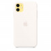 Apple Silicone Case - оригинален силиконов кейс за iPhone 11 (бял) 5