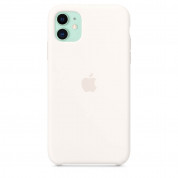 Apple Silicone Case - оригинален силиконов кейс за iPhone 11 (бял) 3