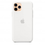 Apple Silicone Case - оригинален силиконов кейс за iPhone 11 Pro (бял) 4