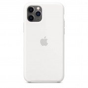 Apple Silicone Case - оригинален силиконов кейс за iPhone 11 Pro (бял) 3