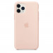 Apple Silicone Case - оригинален силиконов кейс за iPhone 11 Pro (розов пясък) 3