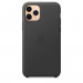 Apple iPhone Leather Case - оригинален кожен кейс (естествена кожа) за iPhone 11 Pro (черен) 5