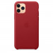 Apple iPhone Leather Case - оригинален кожен кейс (естествена кожа) за iPhone 11 Pro (червен) 5