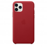 Apple iPhone Leather Case - оригинален кожен кейс (естествена кожа) за iPhone 11 Pro (червен) 2