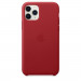 Apple iPhone Leather Case - оригинален кожен кейс (естествена кожа) за iPhone 11 Pro (червен) 3