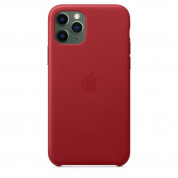 Apple iPhone Leather Case - оригинален кожен кейс (естествена кожа) за iPhone 11 Pro (червен) 3