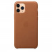 Apple iPhone Leather Case - оригинален кожен кейс (естествена кожа) за iPhone 11 Pro (кафяв) 5