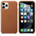 Apple iPhone Leather Case - оригинален кожен кейс (естествена кожа) за iPhone 11 Pro (кафяв) 1
