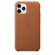 Apple iPhone Leather Case - оригинален кожен кейс (естествена кожа) за iPhone 11 Pro (кафяв) 2