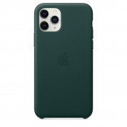 Apple iPhone Leather Case - оригинален кожен кейс (естествена кожа) за iPhone 11 Pro (зелен) 2