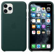 Apple iPhone Leather Case - оригинален кожен кейс (естествена кожа) за iPhone 11 Pro (зелен)