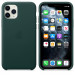 Apple iPhone Leather Case - оригинален кожен кейс (естествена кожа) за iPhone 11 Pro (зелен) 1