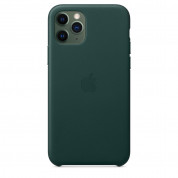 Apple iPhone Leather Case - оригинален кожен кейс (естествена кожа) за iPhone 11 Pro (зелен) 3
