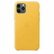 Apple iPhone Leather Case - оригинален кожен кейс (естествена кожа) за iPhone 11 Pro (жълт) 3