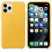 Apple iPhone Leather Case - оригинален кожен кейс (естествена кожа) за iPhone 11 Pro (жълт) 1