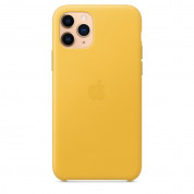 Apple iPhone Leather Case - оригинален кожен кейс (естествена кожа) за iPhone 11 Pro (жълт) 4