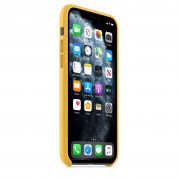 Apple iPhone Leather Case - оригинален кожен кейс (естествена кожа) за iPhone 11 Pro (жълт) 5