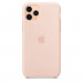 Apple Silicone Case - оригинален силиконов кейс за iPhone 11 Pro Max (розов пясък) 5