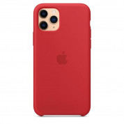 Apple Silicone Case - оригинален силиконов кейс за iPhone 11 Pro Max (червен) 4