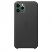Apple iPhone Leather Case - оригинален кожен кейс (естествена кожа) за iPhone 11 Pro Max (черен) 3