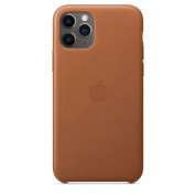 Apple iPhone Leather Case - оригинален кожен кейс (естествена кожа) за iPhone 11 Pro Max (кафяв) 1