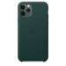 Apple iPhone Leather Case - оригинален кожен кейс (естествена кожа) за iPhone 11 Pro Max (зелен) 4