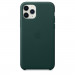 Apple iPhone Leather Case - оригинален кожен кейс (естествена кожа) за iPhone 11 Pro Max (зелен) 3