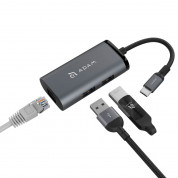 Adam Elements Casa Hub eC301 - USB-C хъб с 2 USB изхода и Gigabit Ethernet порт за устройства с USB-C порт (тъмносив) 1