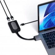 Satechi USB-C to Dual HDMI 4K Adapter - адаптер с поддръжка на 4K за свързване от USB-C към HDMI за MacBook (тъмносив) 3