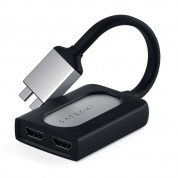 Satechi USB-C to Dual HDMI 4K Adapter - адаптер с поддръжка на 4K за свързване от USB-C към HDMI за MacBook (сребрист) 1