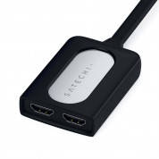 Satechi USB-C to Dual HDMI 4K Adapter - адаптер с поддръжка на 4K за свързване от USB-C към HDMI за MacBook (сребрист) 2