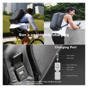 Kingsons Beam Backpack with Solar Panel - раница със соларен панел за Macbook Pro 15 и лаптопи до 15 инча (черен) 8