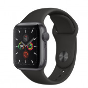 Apple Watch Series 5 GPS, 40mm Space Grey Aluminium Case with Black Sport Band - умен часовник от Apple 1
