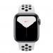 Apple Watch Nike Series 5 GPS, 40mm Silver Aluminium Case with Pure Platinum/Black Nike Sport Band - умен часовник от Apple  1