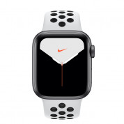 Apple Watch Nike Series 5 GPS, 44mm Silver Aluminium Case with Pure Platinum/Black Nike Sport Band - умен часовник от Apple 