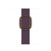 Apple Modern Buckle Band Small - оригинална кожена каишка за Apple Watch 38мм, 40мм (лилав)