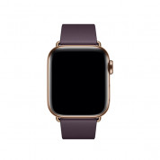 Apple Modern Buckle Band Medium - оригинална кожена каишка за Apple Watch 38мм, 40мм (лилав) 2