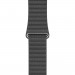 Apple Black Leather Loop Medium - оригинална кожена каишка за Apple Watch 42мм, 44мм, 45мм, Ultra 49мм (черен) 1