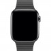 Apple Black Leather Loop Medium - оригинална кожена каишка за Apple Watch 42мм, 44мм, 45мм, Ultra 49мм (черен) 3