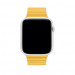 Apple Meyer Lemon Leather Loop Medium - оригинална кожена каишка за Apple Watch 42мм, 44мм, 45мм, Ultra 49мм (жълт) 3