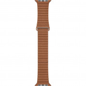 Apple Saddle Brown Leather Loop Medium - оригинална кожена каишка за Apple Watch 42мм, 44мм, 45мм, Ultra 49мм (кафяв) 1