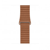 Apple Saddle Brown Leather Loop Medium - оригинална кожена каишка за Apple Watch 42мм, 44мм (кафяв)