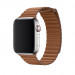 Apple Saddle Brown Leather Loop Large - оригинална кожена каишка за Apple Watch 42мм, 44мм, 45мм, Ultra 49мм (кафяв) 4