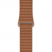 Apple Saddle Brown Leather Loop Large - оригинална кожена каишка за Apple Watch 42мм, 44мм, 45мм, Ultra 49мм (кафяв)