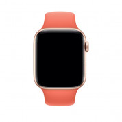 Apple Sport Band S/M & M/L - оригинална силиконова каишка за Apple Watch 42мм, 44мм (светлооранжев) (retail) 2