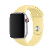 Apple Sport Band S/M & M/L - оригинална силиконова каишка за Apple Watch 38мм, 40мм (светложълт)  1