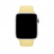 Apple Sport Band S/M & M/L - оригинална силиконова каишка за Apple Watch 38мм, 40мм (светложълт)  2
